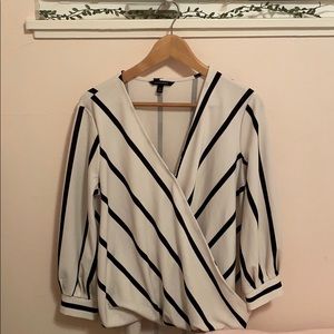 Classic black and white date night top